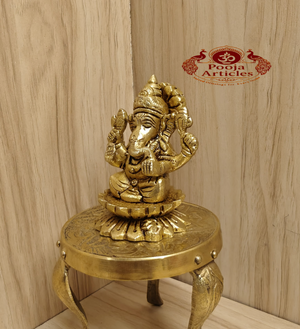 Brass Vinayagar Statue 3 Inch