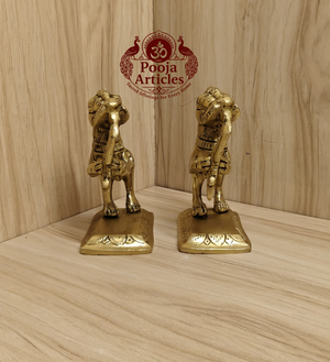 Brass Yali Set of 2 4.2 Inch
