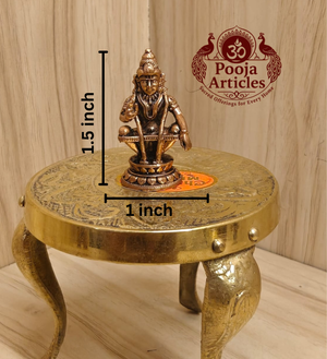 Copper Ayyappan Statue 1.5 Inch