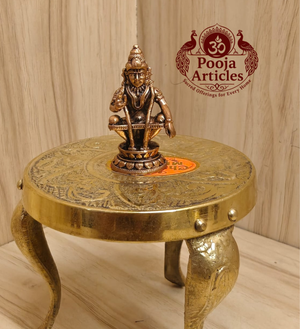 Copper Ayyappan Statue 1.5 Inch
