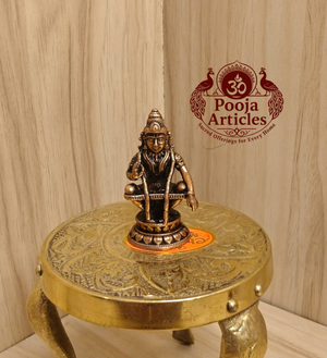Copper Ayyappan Statue 2 Inch