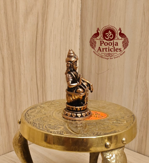 Copper Ayyappan Statue 2 Inch