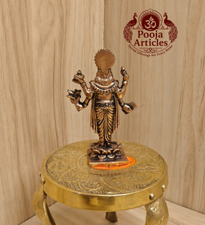 Copper Dhanvantari Idol 3 Inch