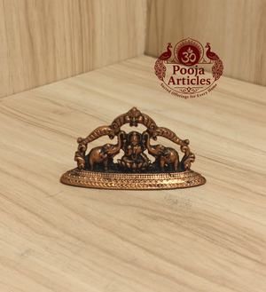 Copper Gaja Lakshmi Idol 1.5 Inch