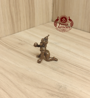 Copper Baby Krishna Statue 1.5 Inch