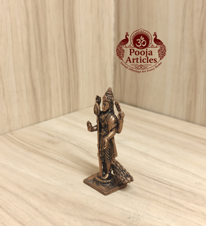 Copper Murugan Statue 2.6 Inch