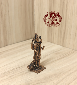 Copper Murugan Statue 2.6 Inch