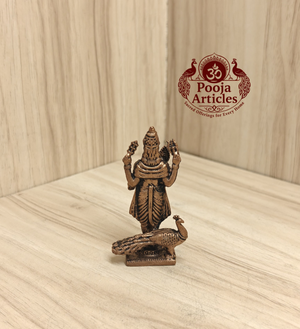 Copper Murugan Statue 2.6 Inch