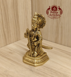 Brass Murugan Statue 4.2 Inch