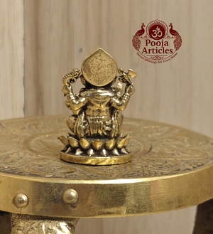Miniature Brass Ganesh Idol 1.2 Inch