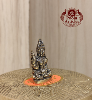 Miniature Brass Naga Phanyanak Nakee Statue 1.2 Inch Pooja Articles