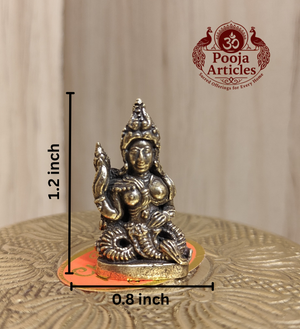 Miniature Brass Naga Phanyanak Nakee Statue 1.2 Inch Pooja Articles
