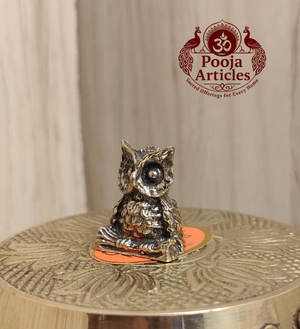Miniature Brass Owl Figurine 1 Inch