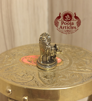 Miniature Brass Cow and Calf Statue 1 Inch