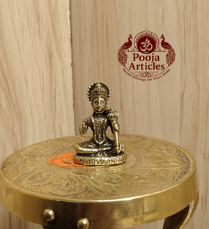 Miniature Brass Hanuman Idol 1.5 Inch