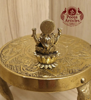 Miniature Brass Lakshmi Statue 1 Inch Pooja Articles