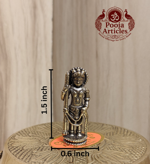 Miniature Brass Udupi Krishna Idol 1.5 Inch Pooja Articles