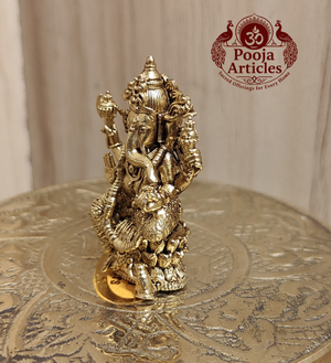 Panchaloha Ganesha Idol 1.5 Inch Pooja Articles