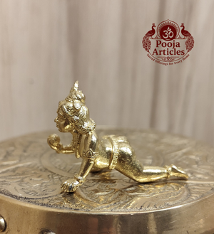 Panchaloha Krishna Idol 1 Inch Pooja Articles