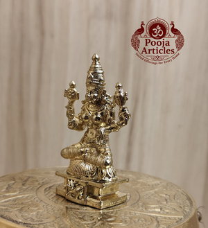 Panchaloha Lakshmi Statue 2 Inch Pooja Articles