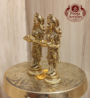 Panchaloha Paavai Vilakku (2 pcs) 2.2 Inch Pooja Articles