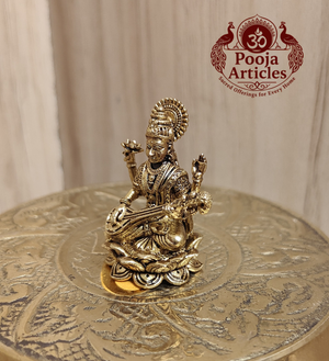 Panchaloha Saraswati Idol 1.2 Inch Pooja Articles