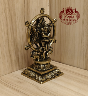 Premium Brass Chakrathalwar Statue 5 Inch