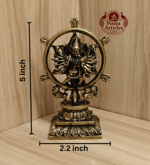 Premium Brass Chakrathalwar Statue 5 Inch