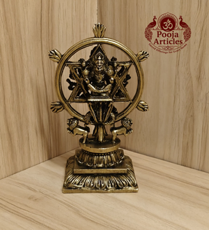 Premium Brass Chakrathalwar Statue 5 Inch
