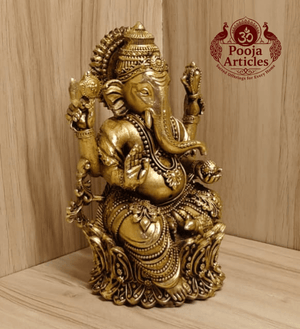 Premium Brass Ganesh Statue 5 Inch
