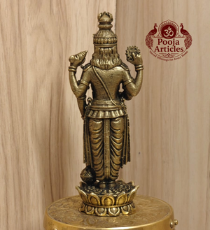 Premium Brass Guruvayoorappan Statue 4 Inch