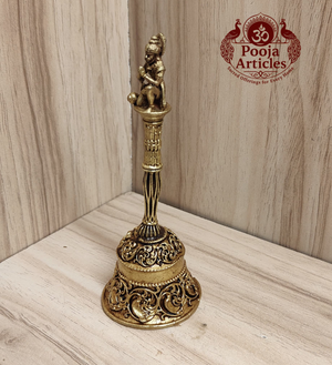 Premium Brass Hanuman Pooja Bell 4.4 Inch