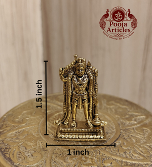 Premium Brass Karuppasamy Statue 1.5 Inch Pooja Articles