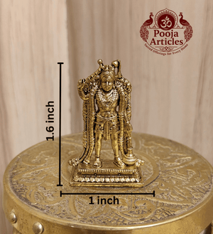 Premium Brass Karuppasamy Statue 1.6 Inch Pooja Articles