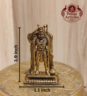 Premium Brass Karuppasamy Statue 1.9 Inch Pooja Articles