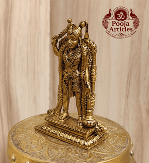 Premium Brass Karuppasamy Statue 3 Inch Pooja Articles