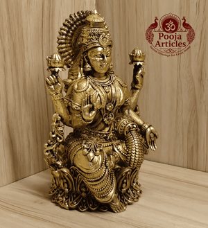 Premium Brass Lakshmi Statue 5.2 Inch