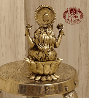 Premium Brass Lakshmi Statue 2.6 Inch Pooja Articles