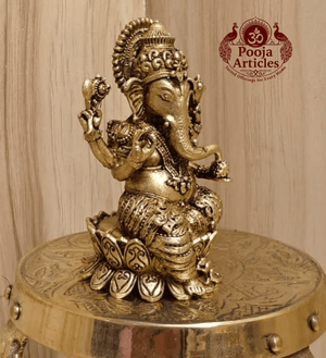 Premium Brass Vinayagar Statue 2.6 Inch