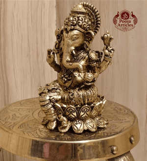 Premium Brass Vinayagar Statue 2.6 Inch