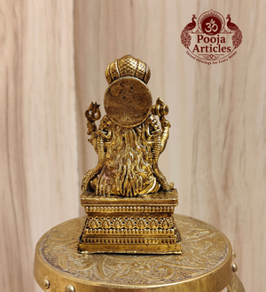 Premium Brass Mariamman Statue 3 Inch Pooja Articles
