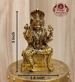 Premium Brass Mariamman Statue 3 Inch Pooja Articles