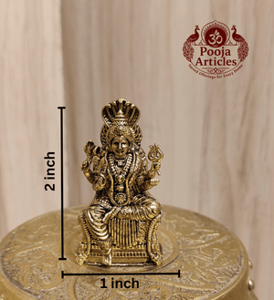 Premium Brass Mariamman Statue – 2 Inch Pooja Articles
