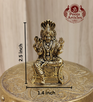 Premium Brass Mariamman Statue 2.5 Inch Pooja Articles