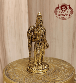 Premium Brass Meenakshi Amman Statue 2.5 Inch Pooja Articles