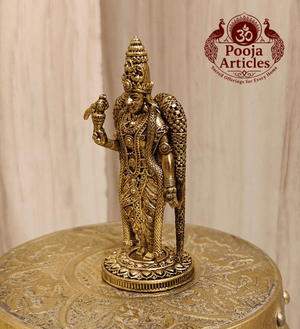 Premium Brass Meenakshi Amman Statue 2.5 Inch Pooja Articles