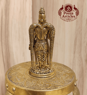 Premium Brass Meenakshi Amman Statue 3 Inch Pooja Articles