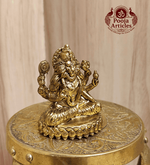 Premium Brass Narasimha Statue 1.7 Inch Pooja Articles