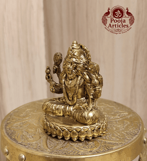 Premium Brass Narasimha Statue 1.7 Inch Pooja Articles