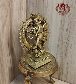Premium Brass Nataraja Statue 4 Inch Pooja Articles